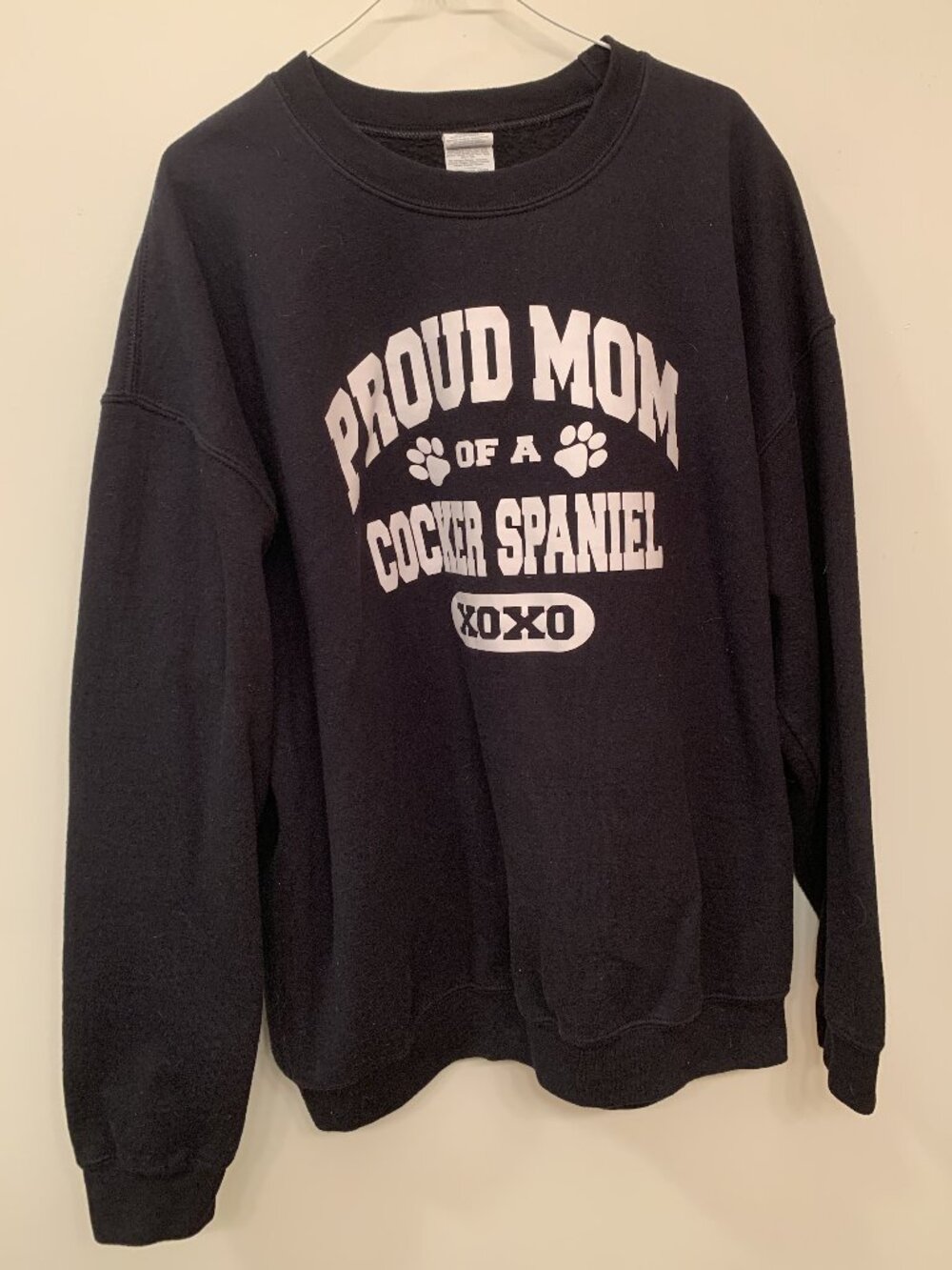 Gildan Heavy Blend Black Sweatshirt Proud Mom Of Cocker Spaniel XL Extra Large